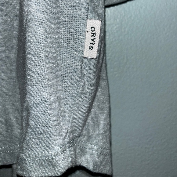 Orvis 3/4 Length Sleeve Linen Blend Shirt Womens Size Large Blue Green Color - Picture 4 of 6